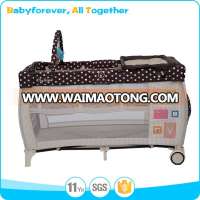 2 Layers baby bed travel cot baby playpen with rocking