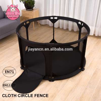 Black round style cloth fence baby portable playpen