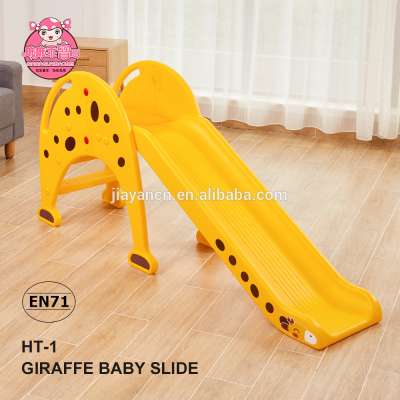 Good quality giraffe appearance plastic outdoor and indoor kids slide