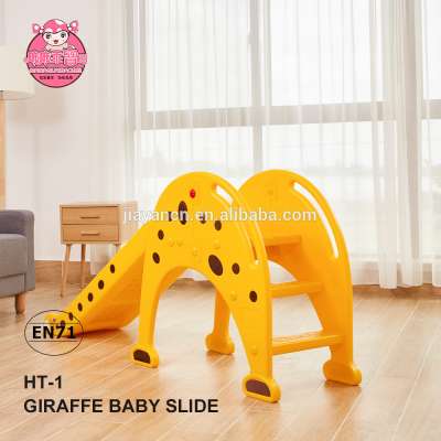 Special type giraffe appearance plastic used slide for kids